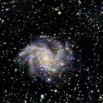 Galaxie feu d'artifice NGC 6946, 54 poses de 60 sec