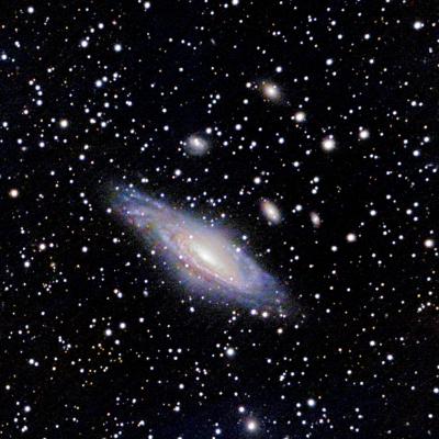 La Galaxie NGC 7331, 309 poses de 10 secondes + 222 poses de 30 secondes, caméra refroidie