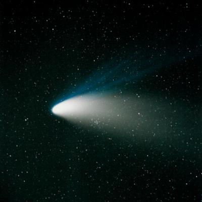 La comète Hale-Bopp, 15 minutes de pose, film HG 400 hypersensibilisé, 7 avril 1997