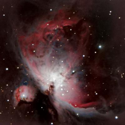 La nébuleuse d'Orion, 35 poses de 10 secondes.